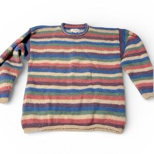 Yeti Colorful Striped Crewneck Sweater